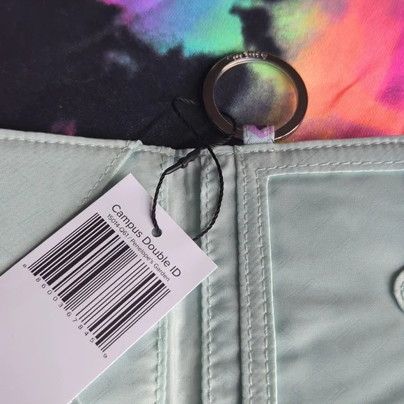 Vera Bradley Campus Double ID Wallet & Breakaway Lanyard Penelope's Garden - Picture 4 of 7